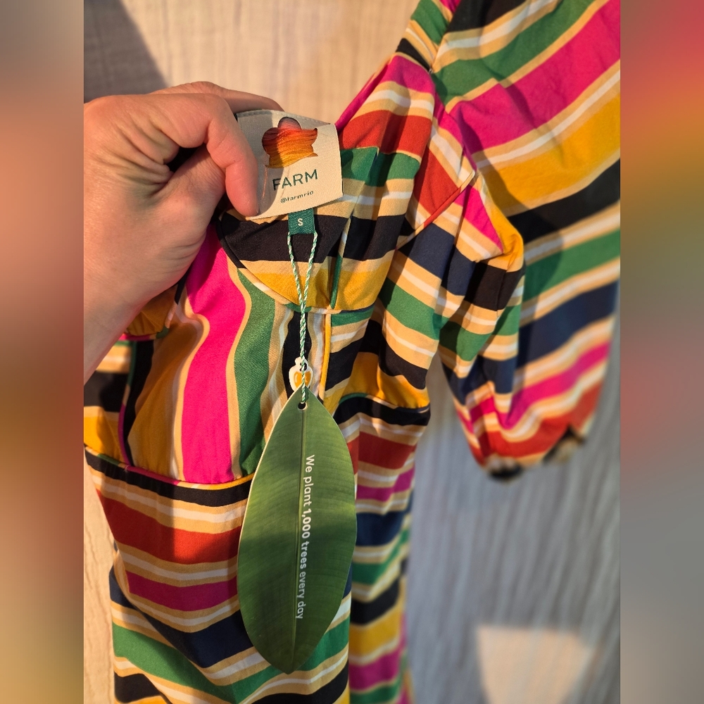 Colorful Striped Women's Dress - Picture 9 of 11